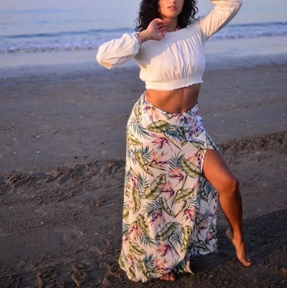 Floral patterned skirt